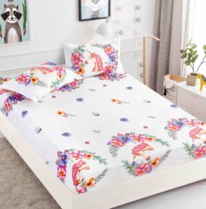 Husa pat cu elastic 180×200 Finet + 2 fete perna