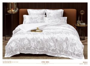 Lenjeri de pat dublu, model tip Jacquard, 6 piese