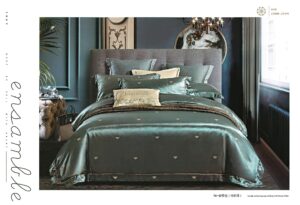 Lenjeri de pat dublu, model tip Jacquard, 6 piese