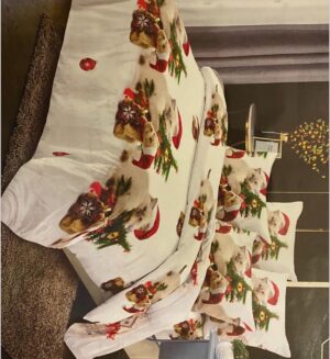 Lenjerie de pat dublu , bumbac finet 6 piese